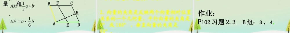 数学 2.3.1平面向量的基本定理及坐标表示(二) 课件 新人教A版必修4 课件