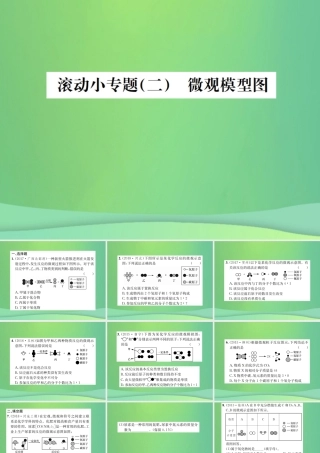 中考化学总复习 滚动小专题(二)微观模型图课件