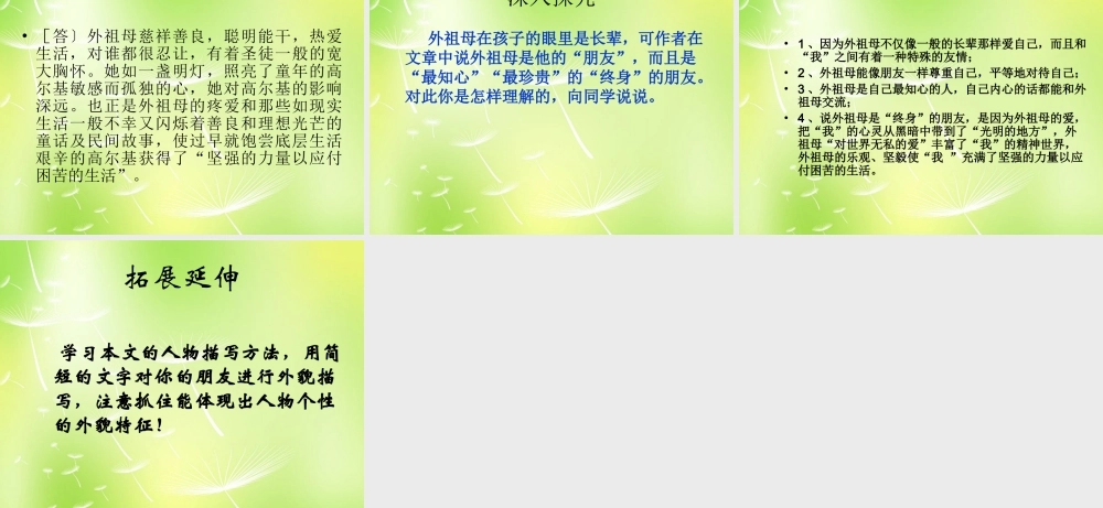 中学七年级语文下册 1 童年的朋友课件 (新版)苏教版 课件