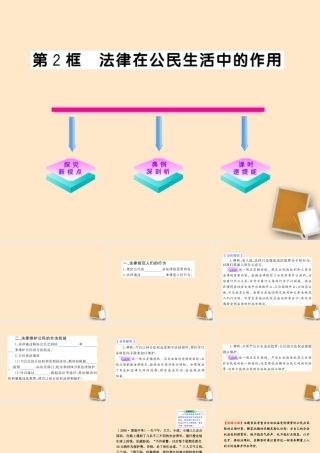 山东省10-11版八年级政治上册 4.7.2 法律在公民生活中的作用课件 人民版  课件