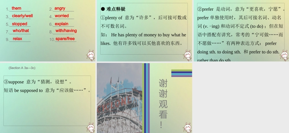 九年级英语全册 Unit 9 I like music that I can dance to Tuesday复现式周周练课件 (新版)人教新目标版 课件