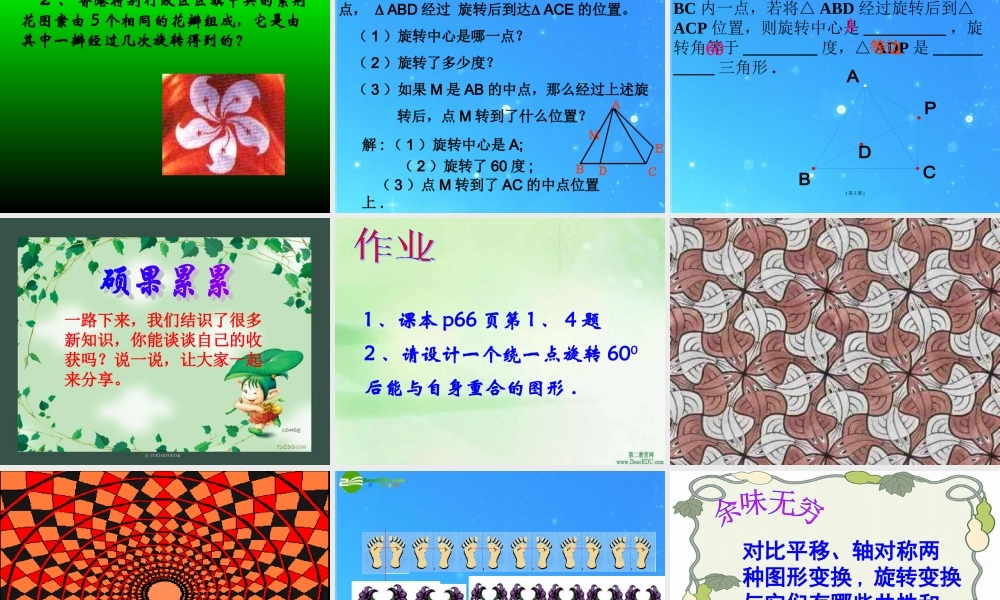 九年级数学上册 231图形的旋转公开课 课件 人教新课标版 课件