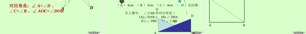 九年级数学图形的全等课件 华东师大版 课件