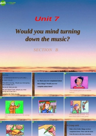 八年级英语下册 Unit 7Would you mind turning down the music Section B课件 人教新目标版 课件