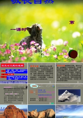 八年级语文下册 11 敬畏自然课件1 新人教版 学案
