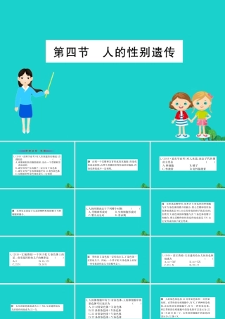 八年级生物下册 7.2.4 人的性别遗传习题课件(新版)新人教版 课件