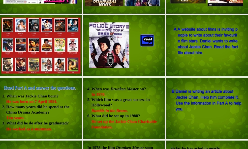 九年级英语上册 Unit 7 Films Task课件 (新版)牛津版 课件