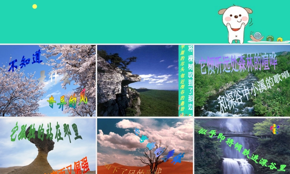 七年级语文上册 第五单元 18(悬崖边的树)课件 冀教版 课件