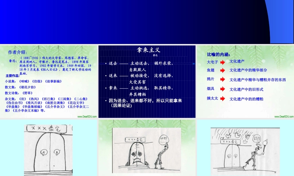 人教版高一语文拿来主义 鲁迅 课件