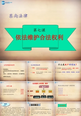 九年级政治全册 71 依法维护合法权利课件 苏教版 课件