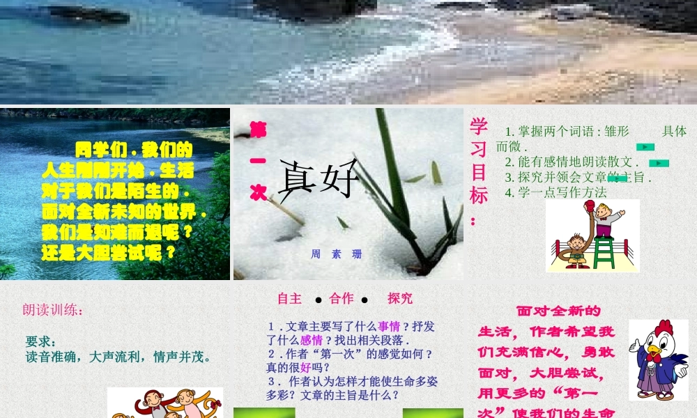 八年级语文第一次真好课件5 鄂教版 课件