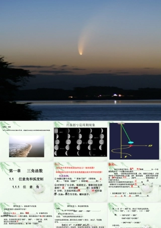 中学高一数学(任意角)课件