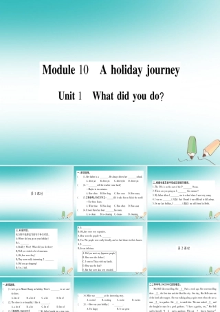 春七年级英语下册 Module 10 A holiday journey Unit 1 What did you do习题课件 (新版)外研版 课件