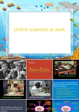 新课标高一英语Unit16 Scientists at work1 课件