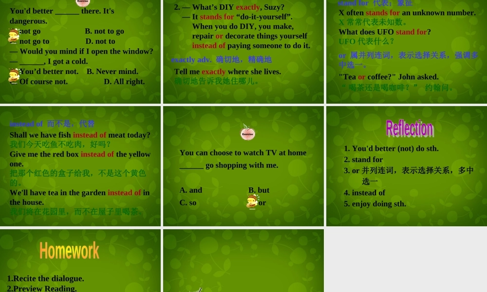 八年级英语上册 Unit 4 Do it yourself Welcome to the Unit课件 (新版)牛津版 课件