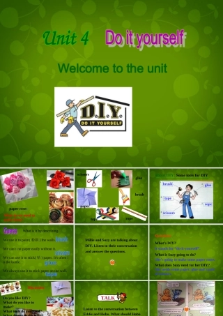 八年级英语上册 Unit 4 Do it yourself Welcome to the Unit课件 (新版)牛津版 课件