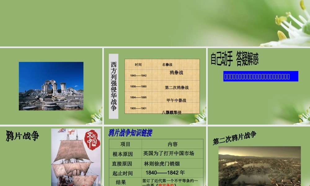 中考历史专题复习 西方列强侵华史课件