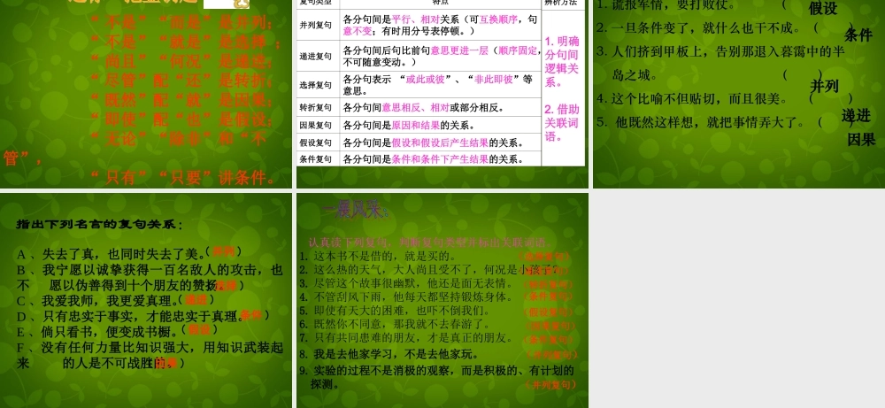 八年级英语上册 复句类型课件 (新版)人教新目标版 课件