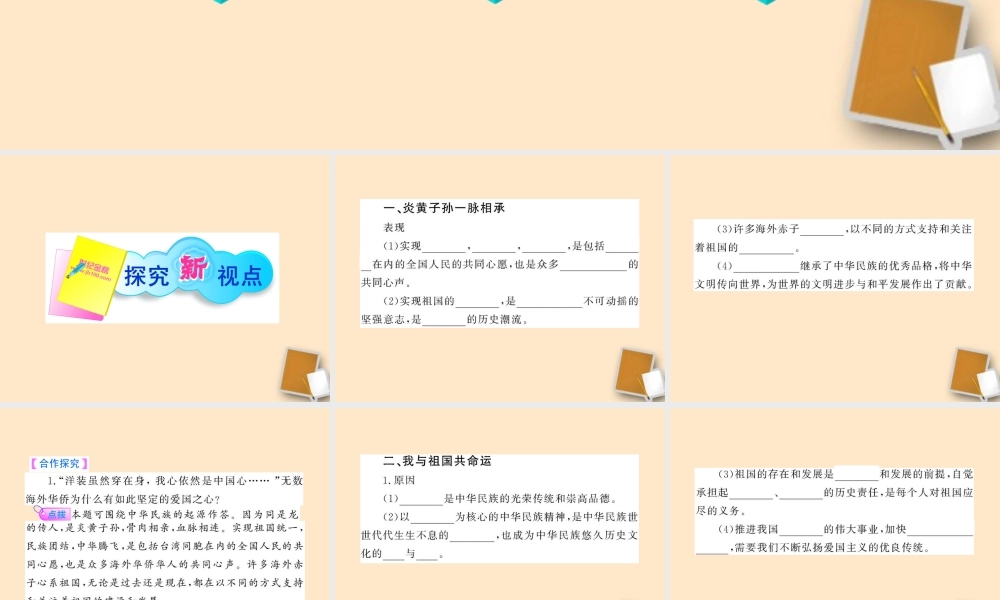 山东省10-11版八年级政治上册 1.2.2 我们都是龙的传人课件 人民版  课件