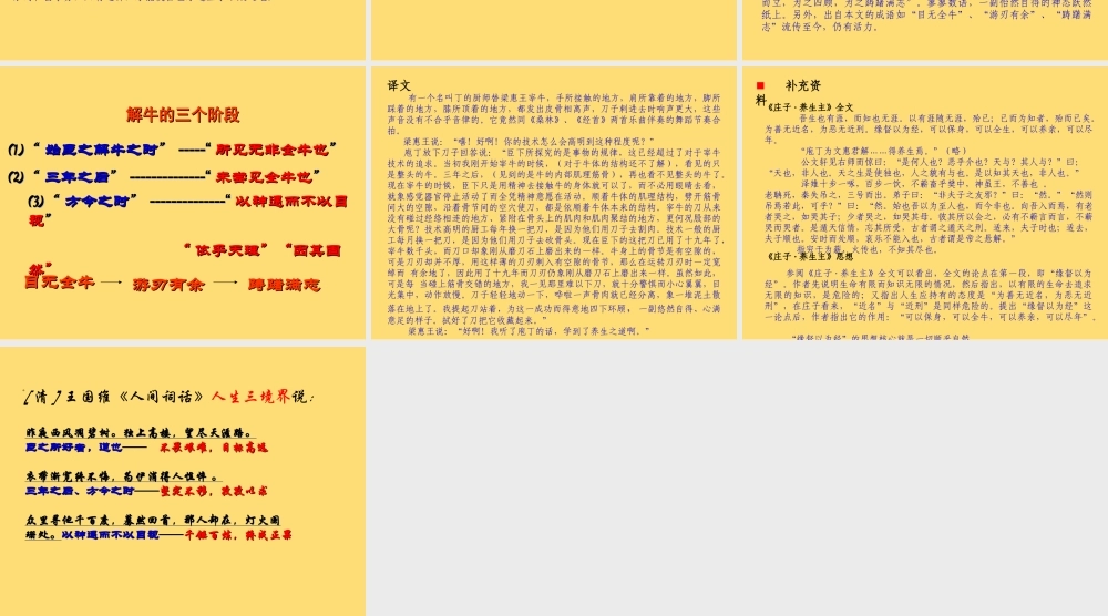 九年级语文下册 第9课(养生主)课件 长春版 课件