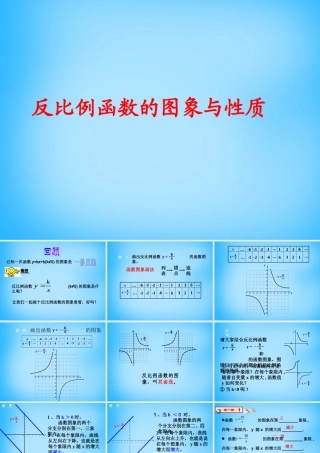 八年级数学下册 17.1.2 反比例函数的图象和性质课件4 新人教版 课件
