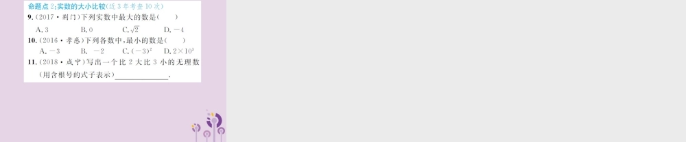 中考数学总复习 第一章 第一节 实数 第2课时 实数的运算与大小比较课件