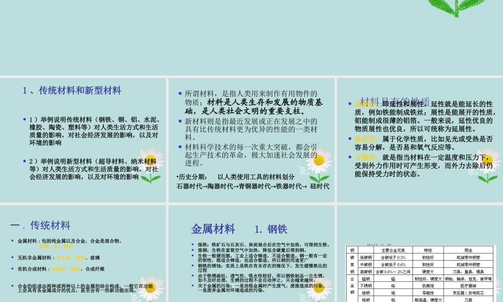 九年级科学 第41课(材料)课件 浙教版 课件