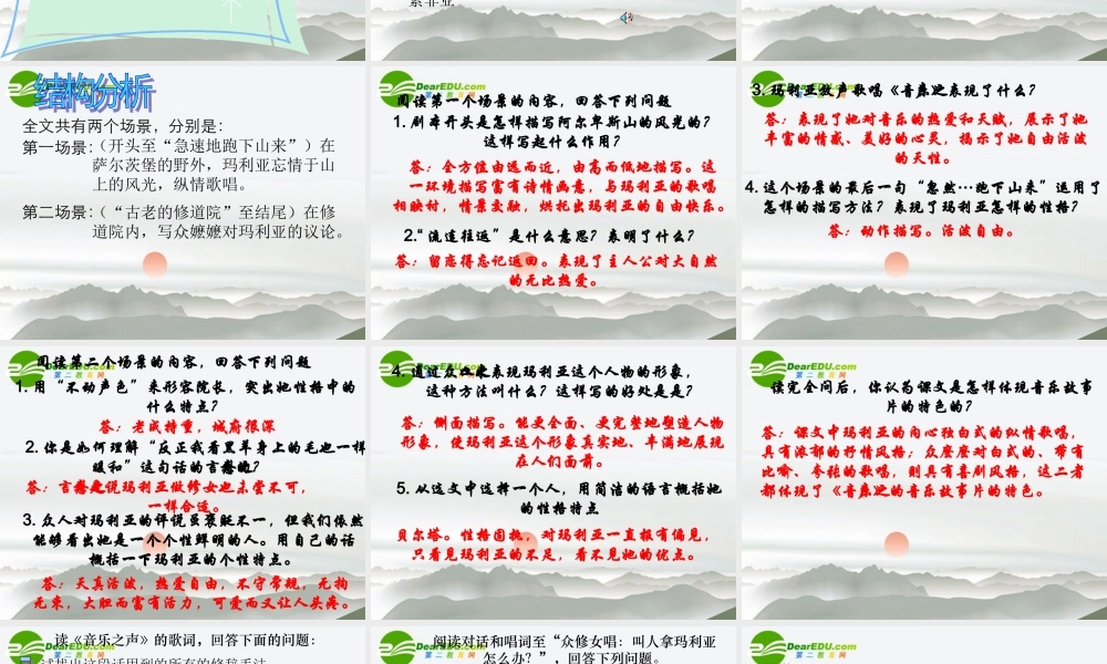 九年级语文下册 第四单元(音乐之声)课件 人教新课标版 课件