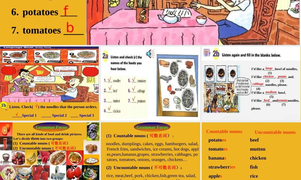 七年级英语下册 Unit 8 1a-3a课件 人教新目标版 课件