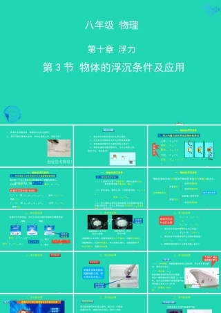 天津市八年级物理下册 10.3 物体的浮沉条件及应用课件 (新版)新人教版 课件