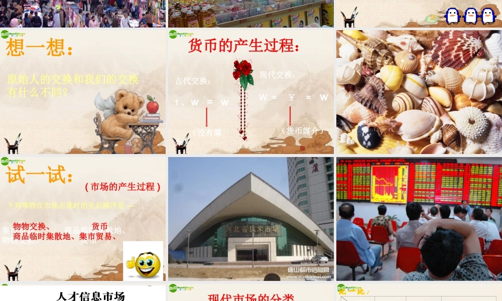 八年级政治下册 第十二课(走进市场)课件 教科版 课件