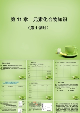 中考化学 第11章 元素化合物知识复习课件1 课件