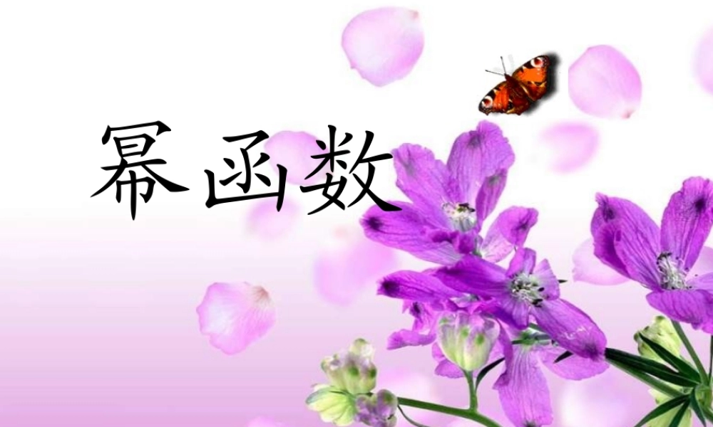 数学：331(幂函数)课件(新人教B版必修1) 高一数学： 3.3幂函数(课件) 新课标人教B版必修1