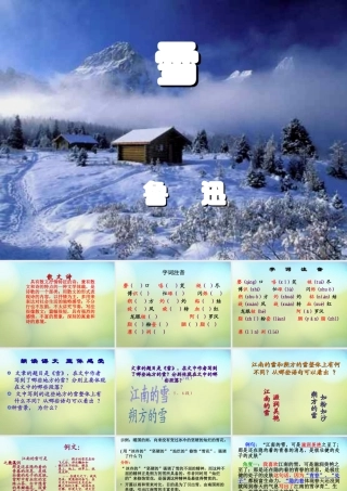 山东省东营市河口区实验学校八年级语文下册 6 雪课件 新人教版 课件