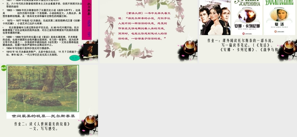 八年级语文下册(列夫.托尔斯泰)课件 鲁教版 课件