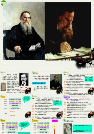 八年级语文下册(列夫.托尔斯泰)课件 鲁教版 课件