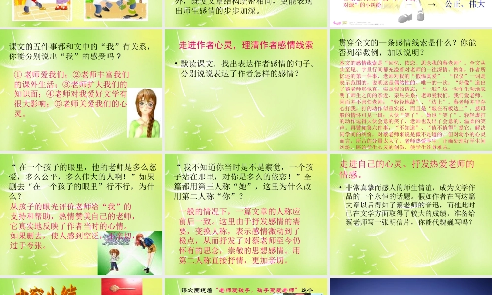 中学七年级语文上册 6 我的老师课件 (新版)新人教版 课件