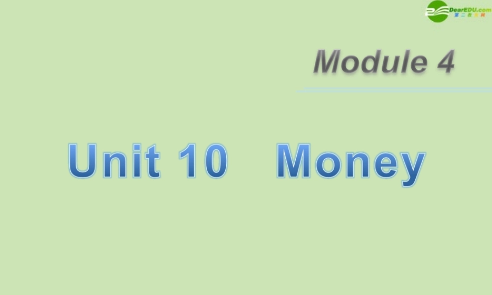 广东省高三英语第一轮总复习 Module4 Unit10 Money(2)课件 北师大版 新课标 课件