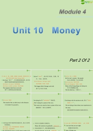广东省高三英语第一轮总复习 Module4 Unit10 Money(2)课件 北师大版 新课标 课件