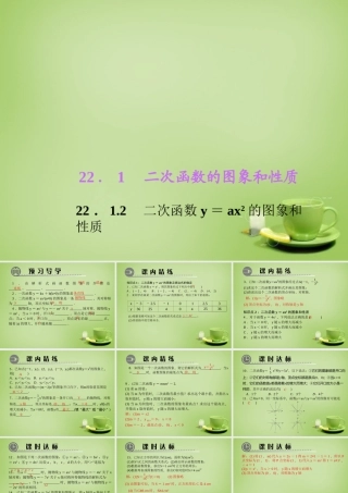 九年级数学上册 2212 二次函数yax2的图象和性质课件2 (新版)新人教版 课件