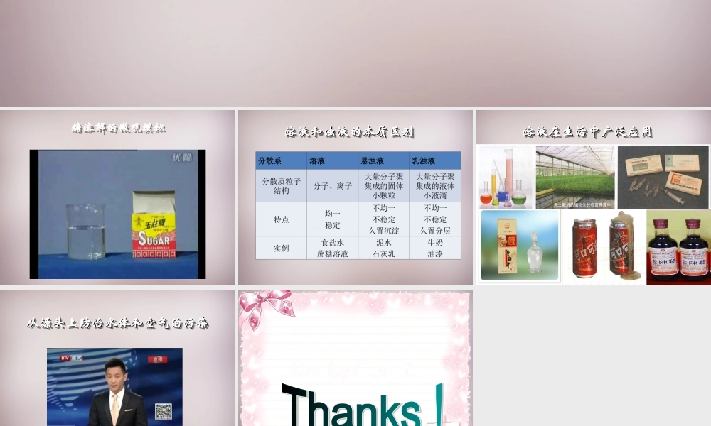 中学九年级化学下册 9.1 认识溶液课件 (新版)北京课改版 课件