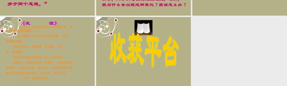 中学七年级政治下册 播种友情课件