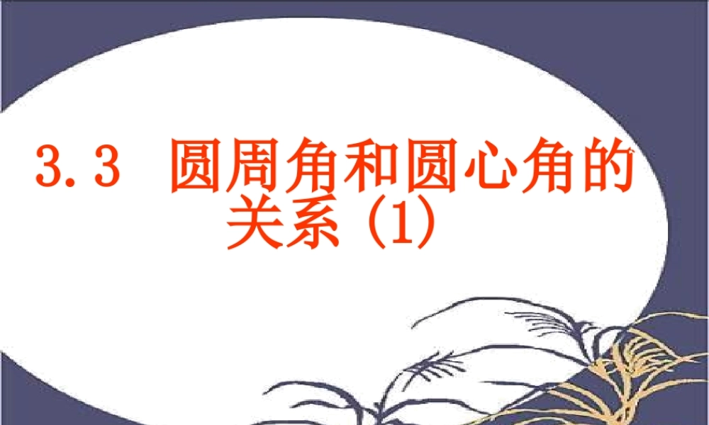 九年级数学上圆周角课件人教版 课件
