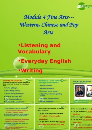 外研版必修二Module4 Speaking and writing课件