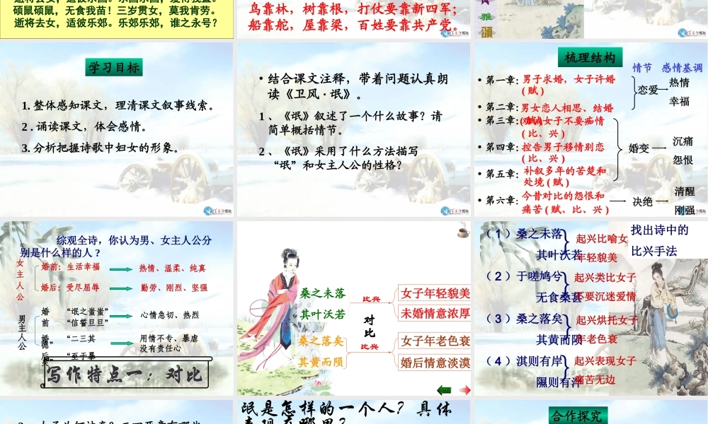 九年级语文诗经两首精品课件人教版 课件