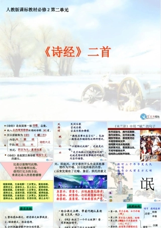 九年级语文诗经两首精品课件人教版 课件