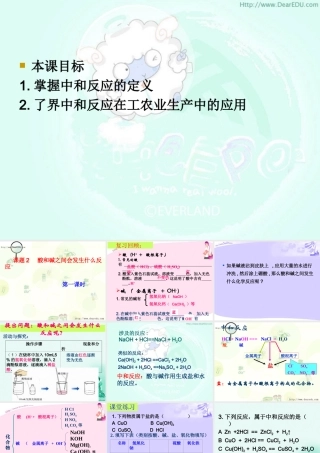 初三化学酸和碱之间会发生什么反应课件