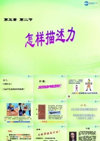 八年级物理全册 6.2 怎样描述力课件 (新版)沪科版 课件