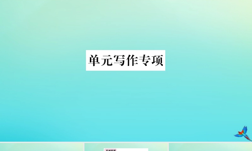 九年级英语全册 Unit 7 Teenagers should be allowed to choose their own clothes单元写作专项习题课件 (新版)人教新目标版 课件