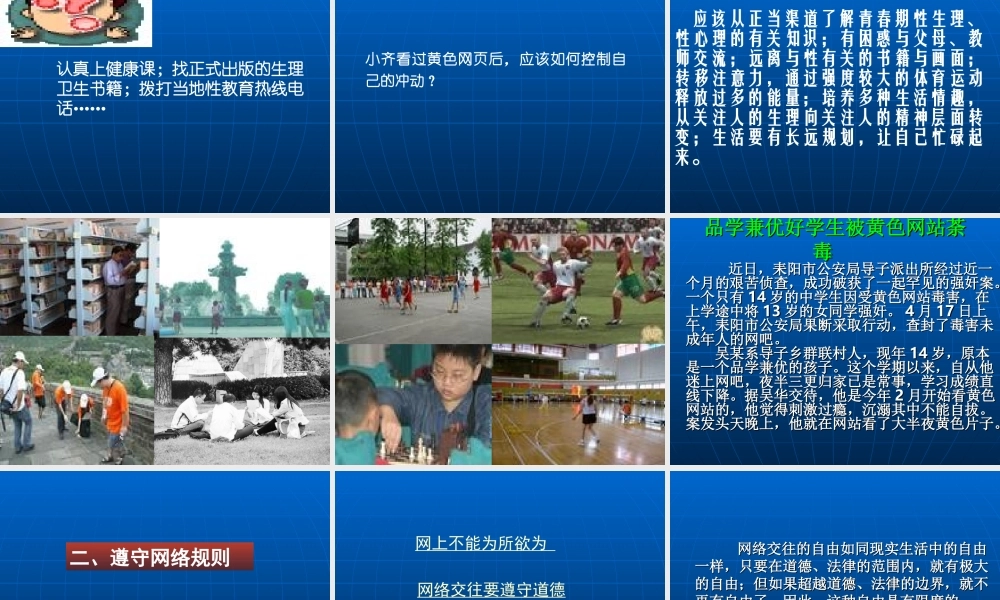 八年级政治享受健康的网络交往课件 新课标 人教版 课件